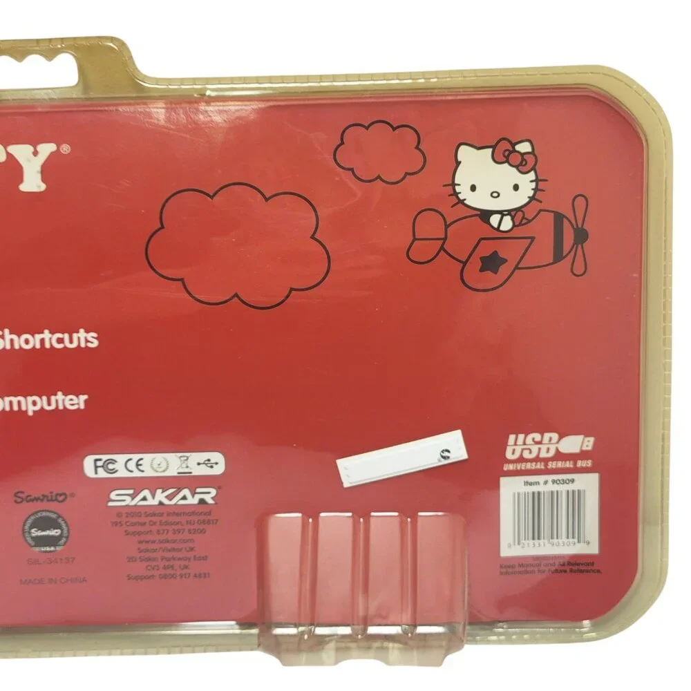 Hello Kitty USB Keyboard Pink and Black